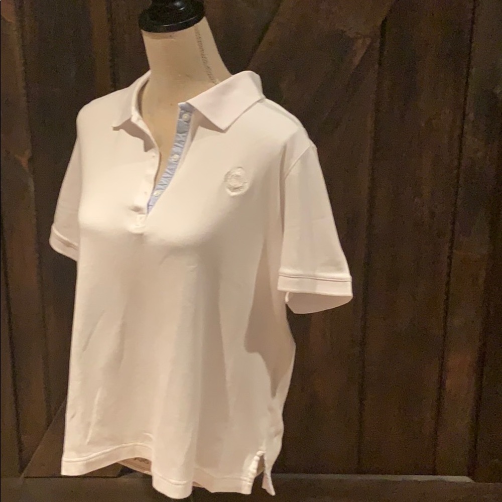 Liz Claiborne white polo style t-shirt